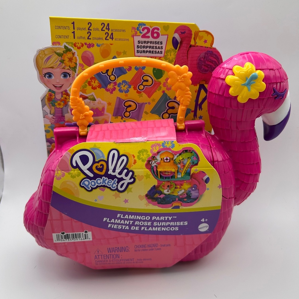 Mattel Polly Pocket Flamingo Party Surprise Doll Playset